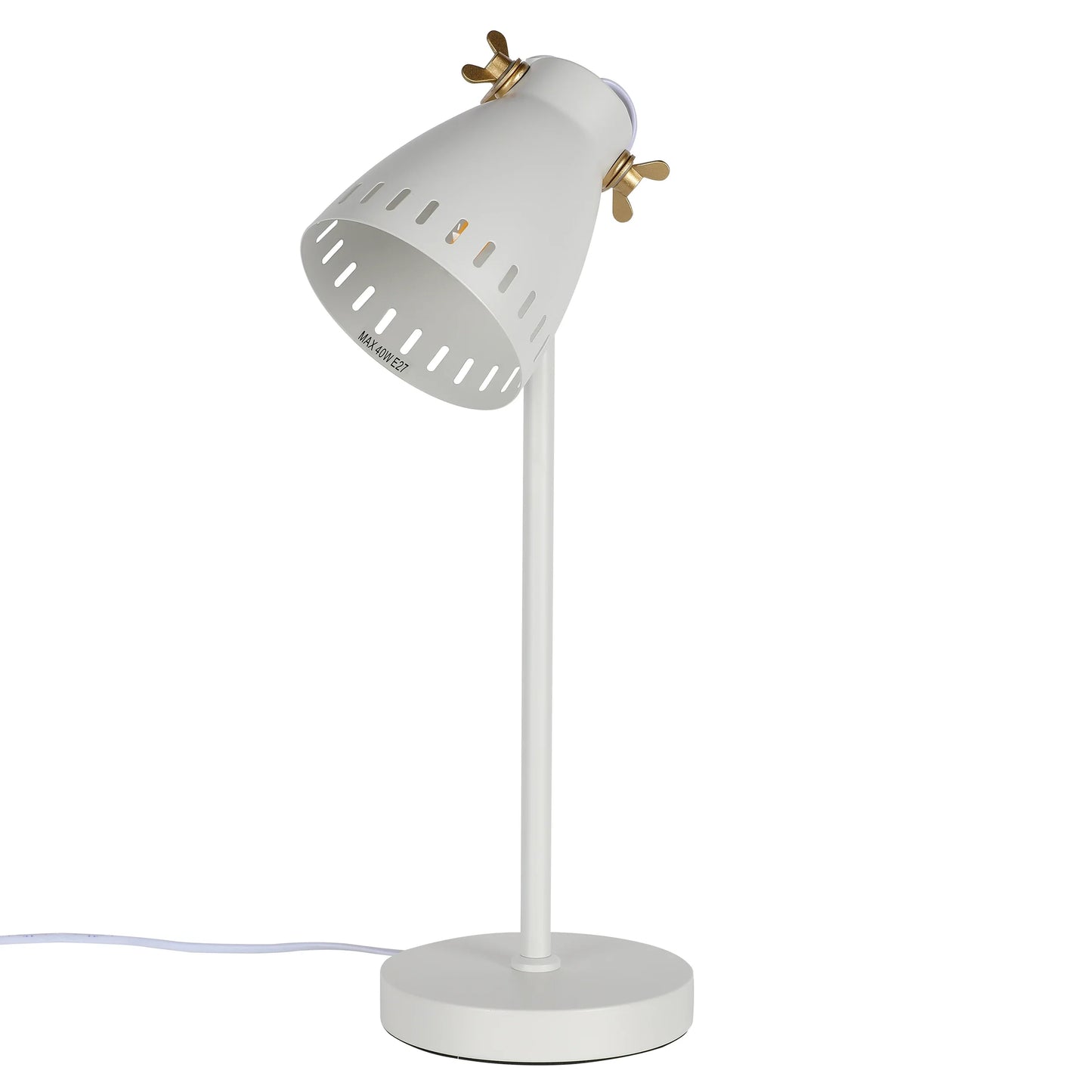Retro Desk Lamp with Brass Accents
