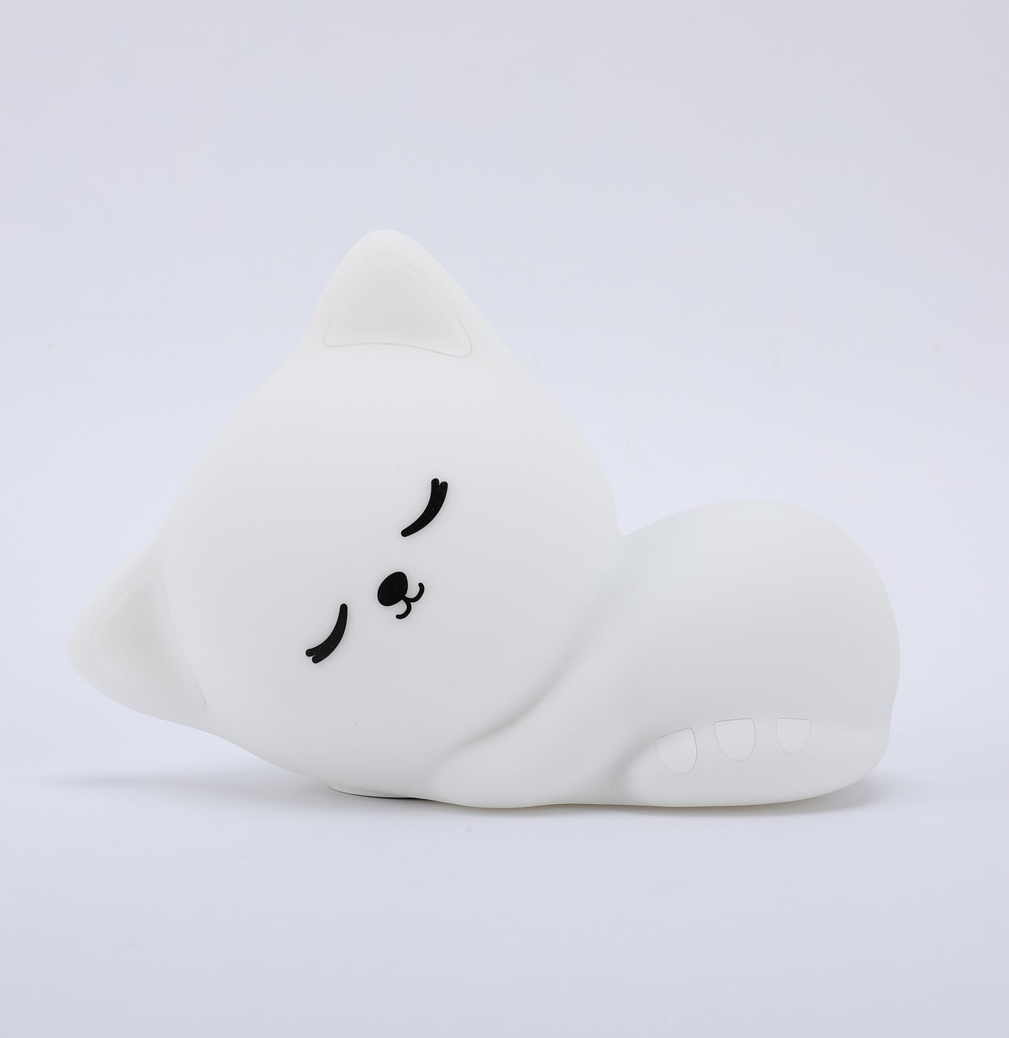 SLEEPY CAT SILICONE LAMP WH-A16 1W 3000K+SIX COLORS (TEKLED)