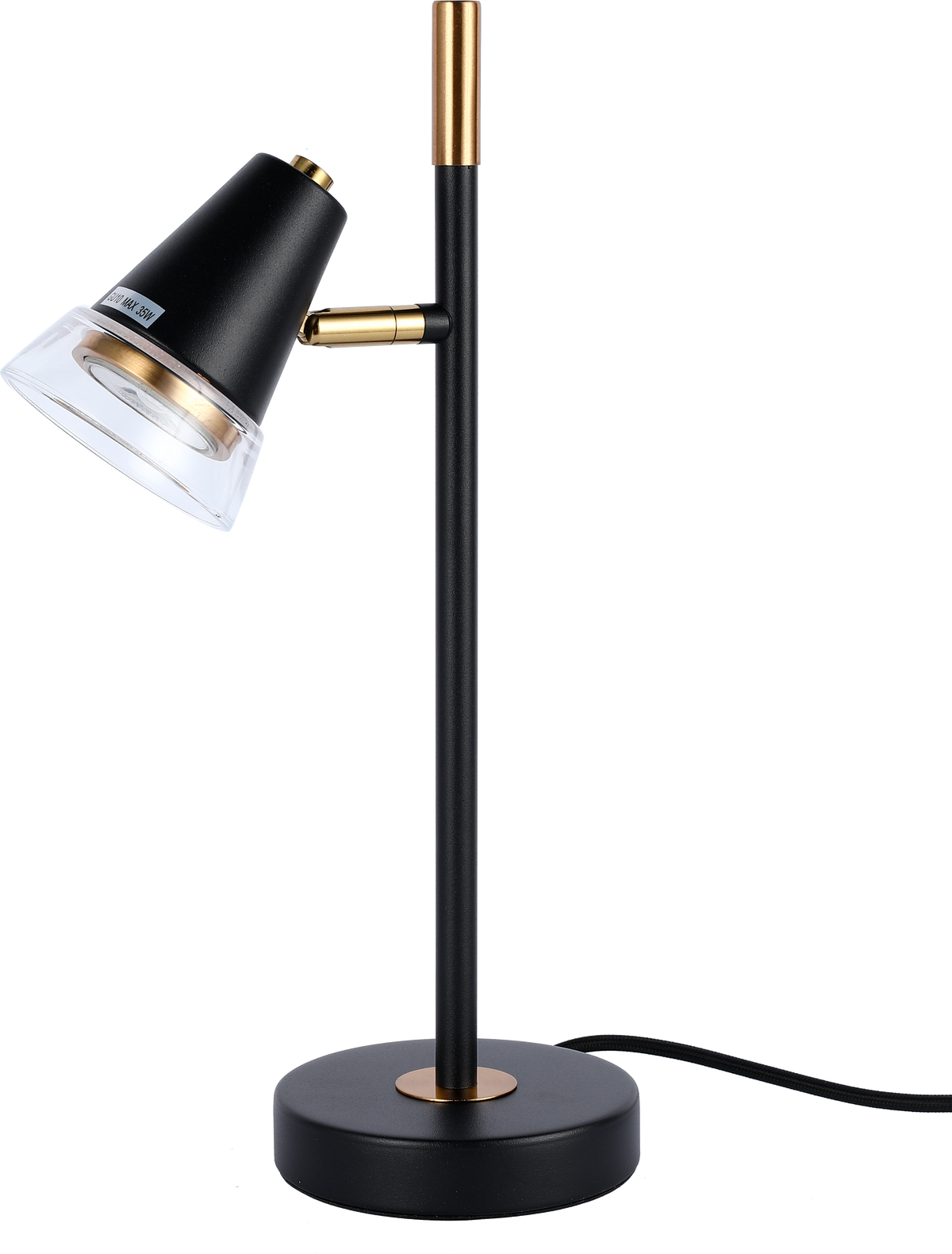 TABLE LAMP 68749/1T BLACK+BRASS GU10X1 (TEKLED)