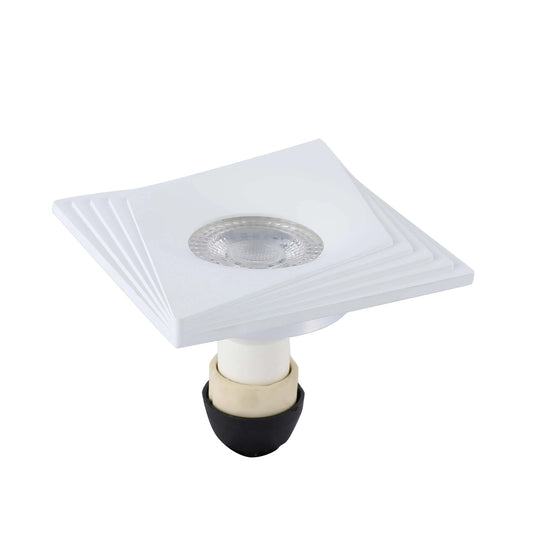 Square Recessed GU10 Downlight - 94mm, Dimmable, Aluminium Frame
