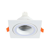 LOW UGR FIXED ALUMINIUM DOWNLIGHT IP20 GU5.3 1 WAY WHITE SQUARE (TEKLED)