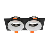 GU5.3 DOWNLIGHT SQUARE BLACK AND WHITE 2 WAY (TEKLED)