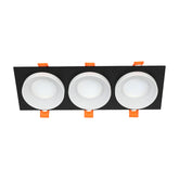 GU5.3 DOWNLIGHT SQUARE BLACK AND WHITE 3 WAY (TEKLED)