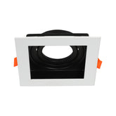 GRILLE RECTANGLE RECESSED TILT DOWNLIGHT GU5.3 WHITE AND BLACK (TEKLED)
