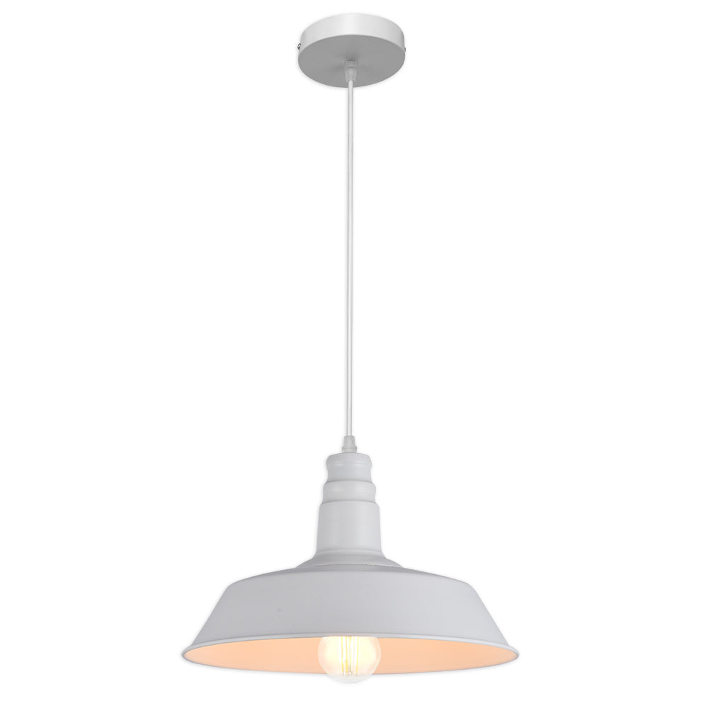Step Industrial Caged Metal Ceiling Pendant Light E27 Fitting