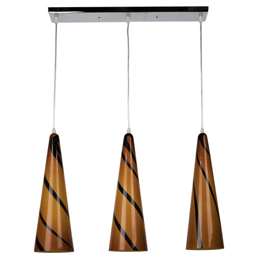 Pendant MD6619-3SO 3xE27 40W AMBER+BROWN(AS-AV)
