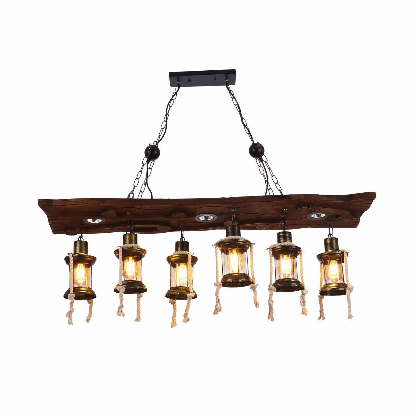 Crescent or Board Wood Cylinder Glass Shaded Rustic Farmhouse Nautical Marine Sailor Kitchen Island Pendant Ceiling Light E27