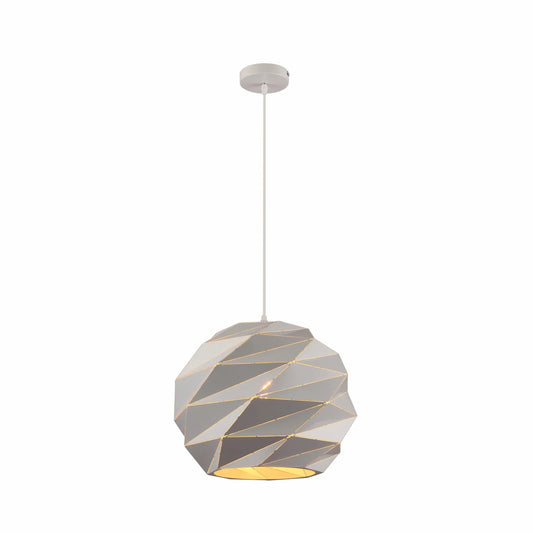 Origami Metal Laser Cut Globe Pendant Ceiling Light E27 Fitting