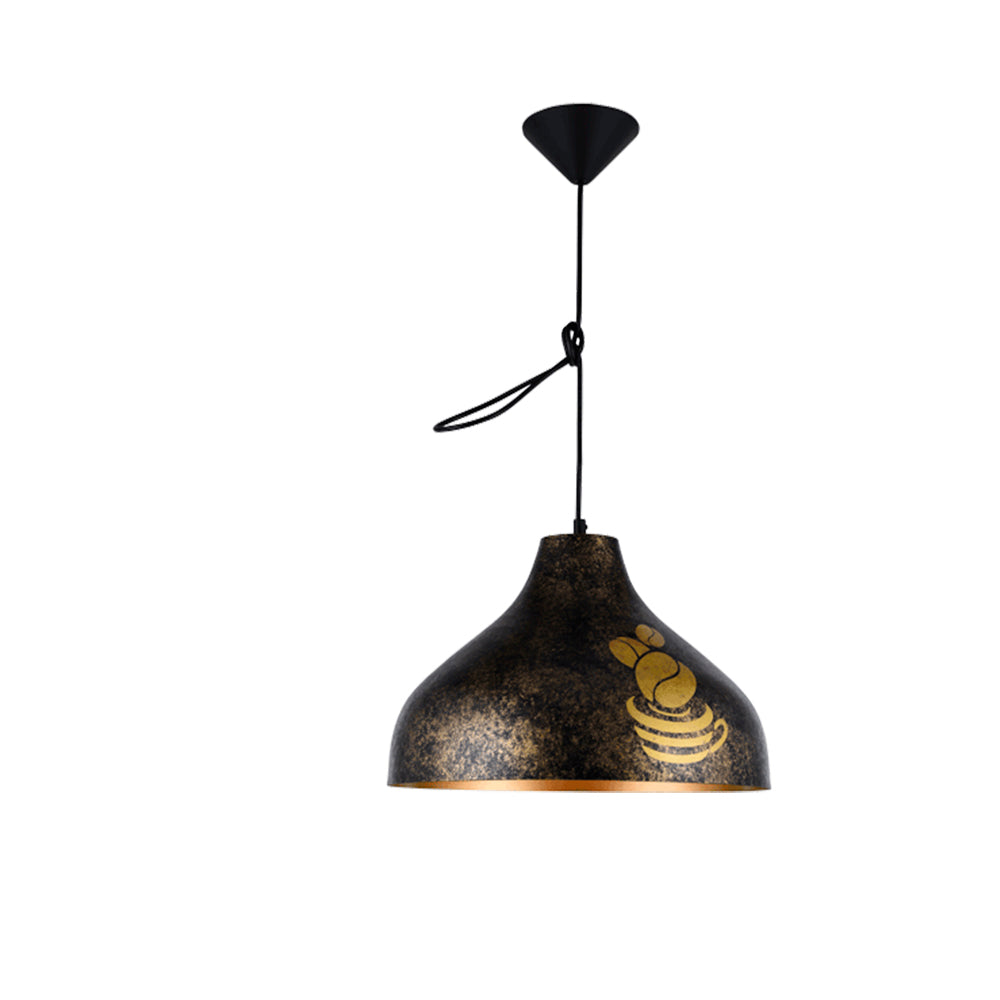 Pendant MD42976-1BL E27 D350 BLACK+GOLD