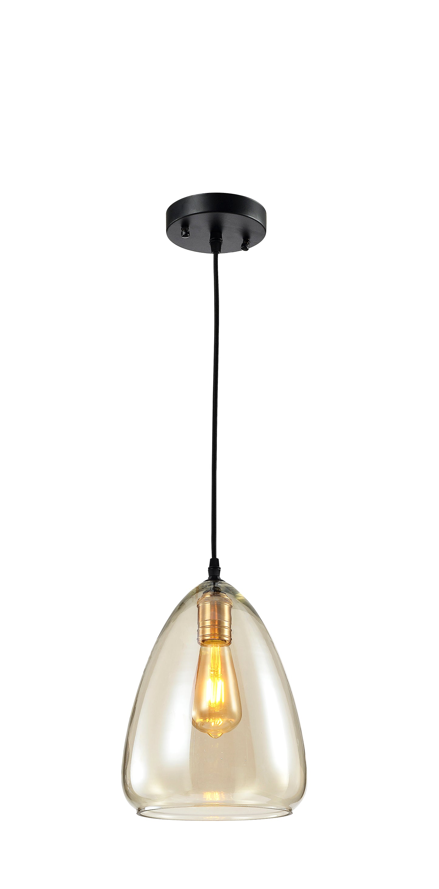 Pendant 8678-1AM AMBER GLASS E27 (TEKAVIZE)