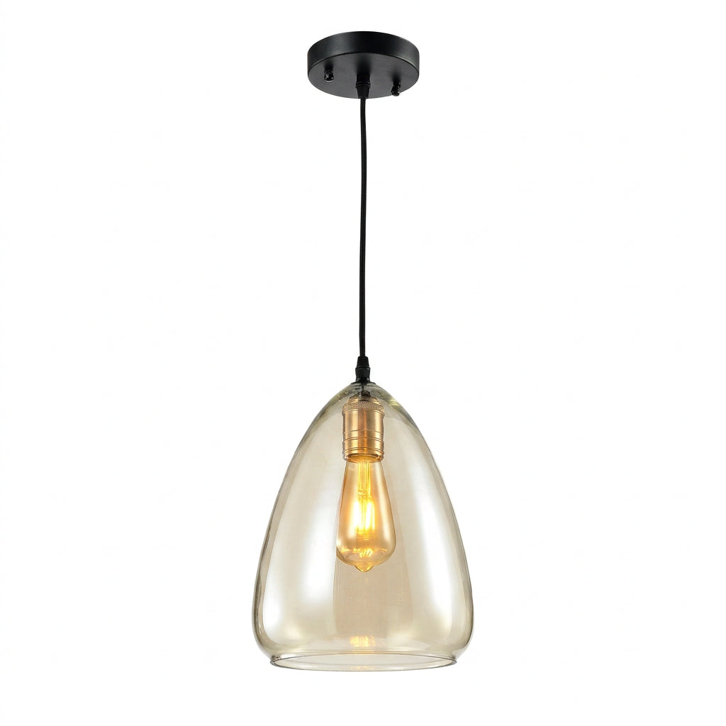 Pendant 8678-1AM AMBER GLASS E27 (TEKAVIZE)