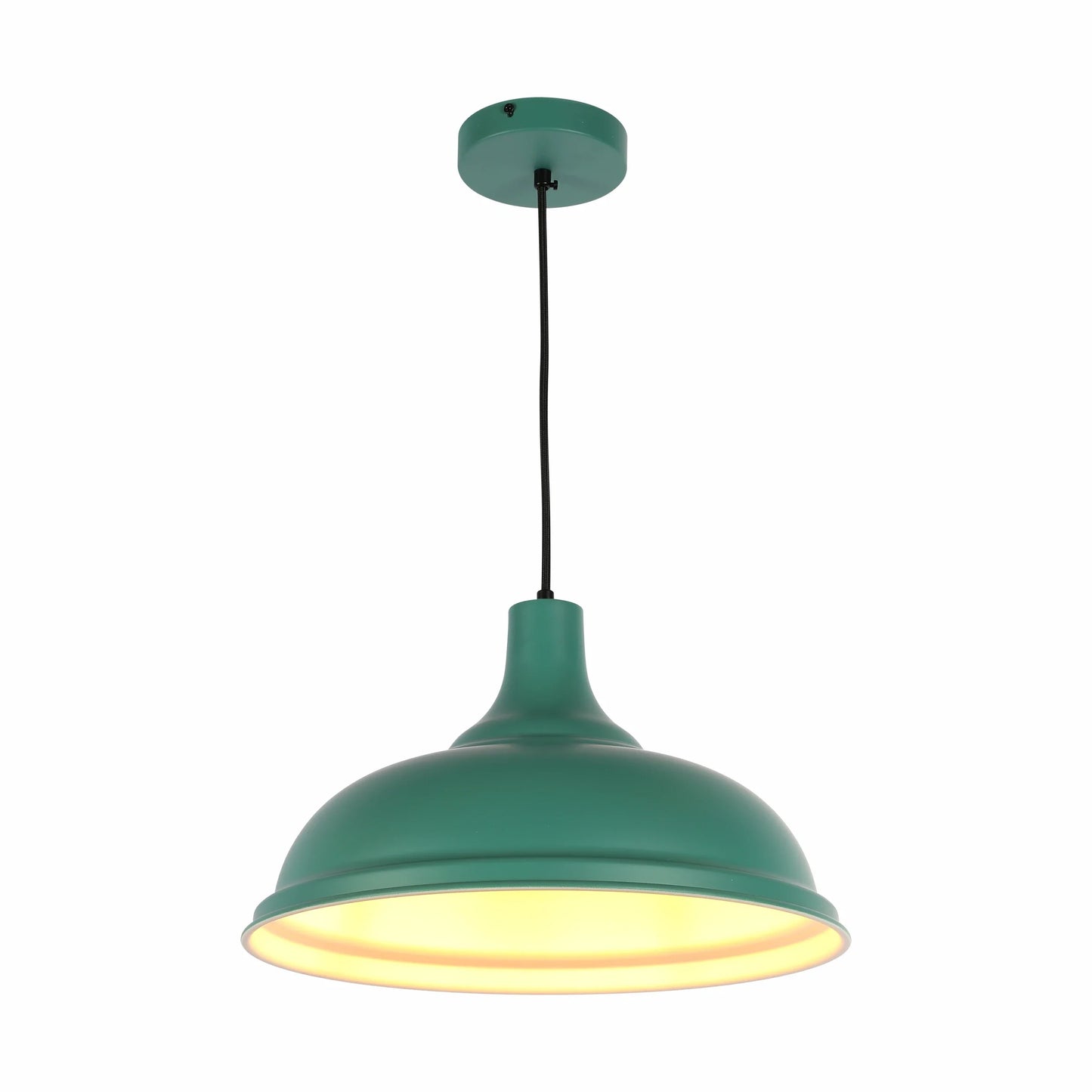 Modern Step Pendant Light - 38cm Metal Shade in Varied Hues