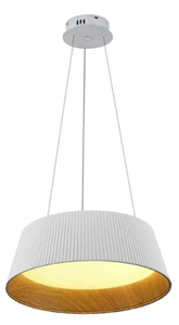 LED PENDANT LAMP LY5926 WHITE+ WOODEN 36W 3CCT (TEKLED)