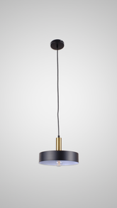 PENDANT LAMP MMD24064-1 BLACK+BRASS 1XE27 (TEKLED)