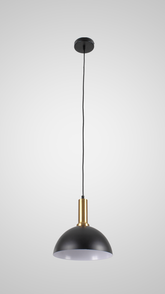 PENDANT LAMP MMD24064B-1 BLACK+BRASS 1XE27 (TEKLED)
