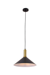 PENDANT LAMP MMD24064A-1S BLACK+BRASS 1XE27 (TEKLED)