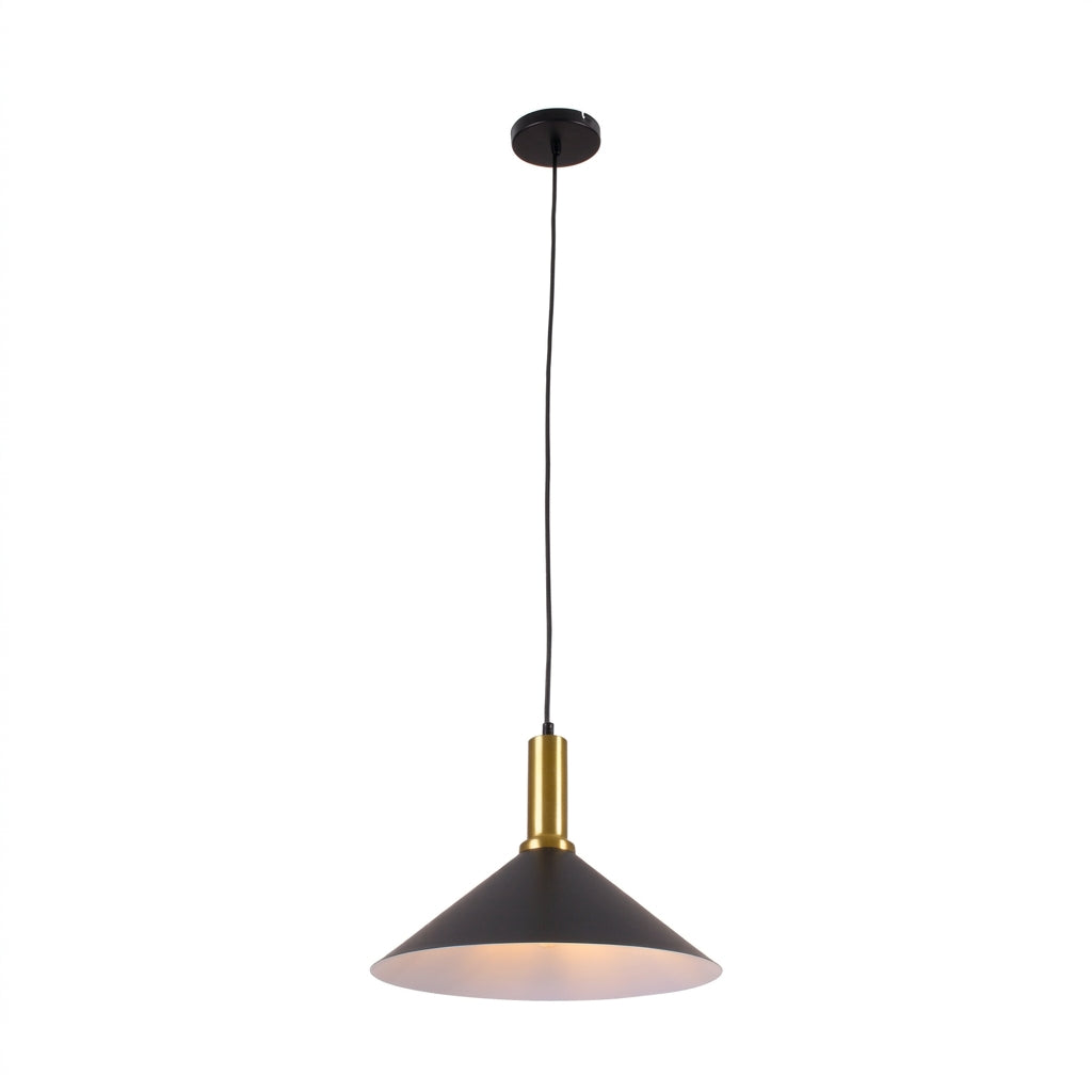 PENDANT LAMP MMD24064A-1S BLACK+BRASS 1XE27 (TEKLED)