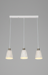 PENDANT LAMP WHITE+ANTIQUE BRONZE J367 E27X3 (TEKLED)