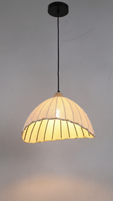BLACK PENDANT LAMP LINEN SHADE D360 T0178B E27X1 (TEKLED)