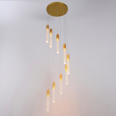 LED PENDANT LAMP GOLD T501-9 D400 3000K (TEKLED)