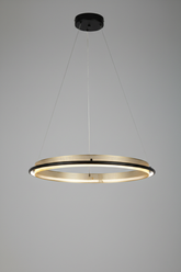 LED PENDANT LAMP BLACK+GOLD H081 D600 22W 3000K (TEKLED)