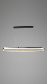 LED PENDANT LAMP BLACK+GOLD H081B L1200XW260 32W 3000K (TEKLED)