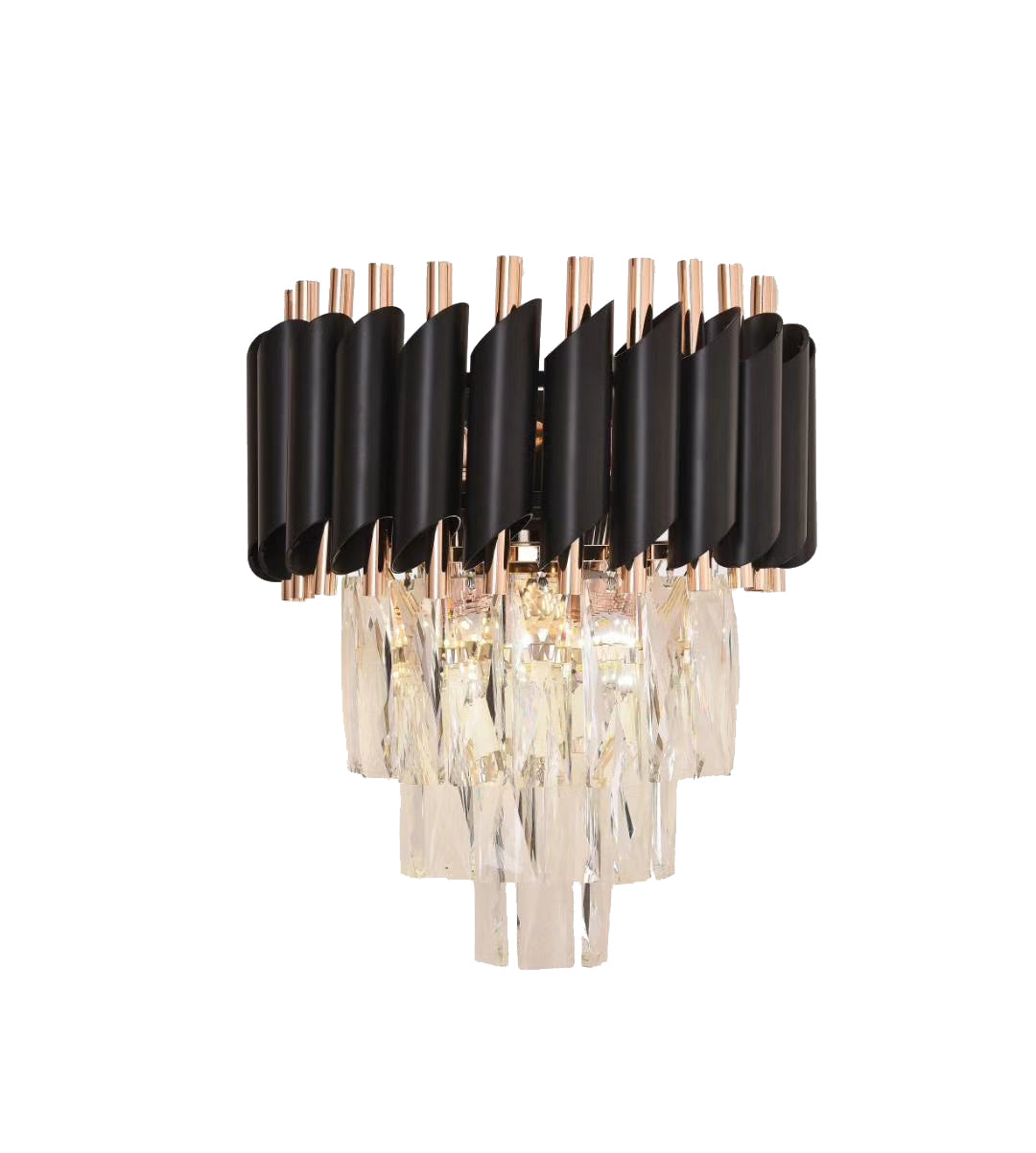Wall Lamp SY6018-2W 2xE14 CRYSTAL+BK METAL (TEKAVIZE)
