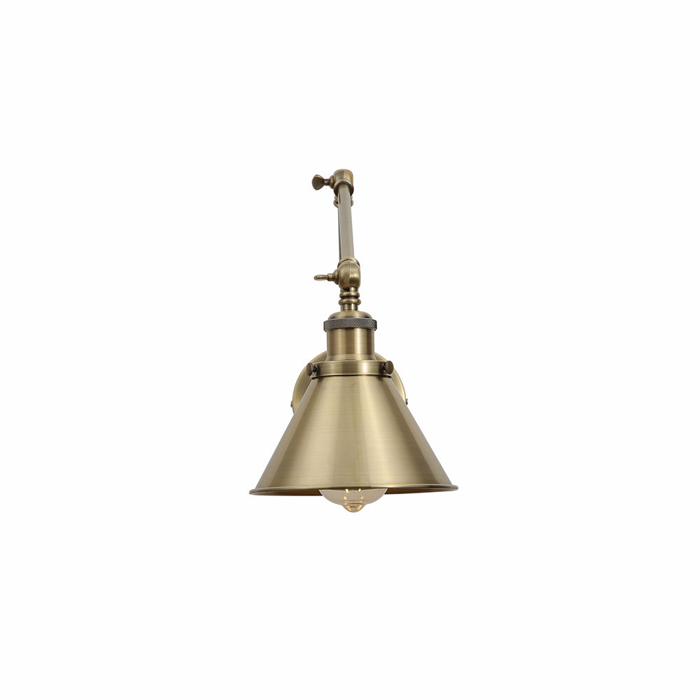 Metal Hinged Cone Wall Light E27 Fitting