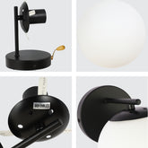 Wall Lamp 52030 1xE27 OPAL+ BLACK (TEKAVIZE)