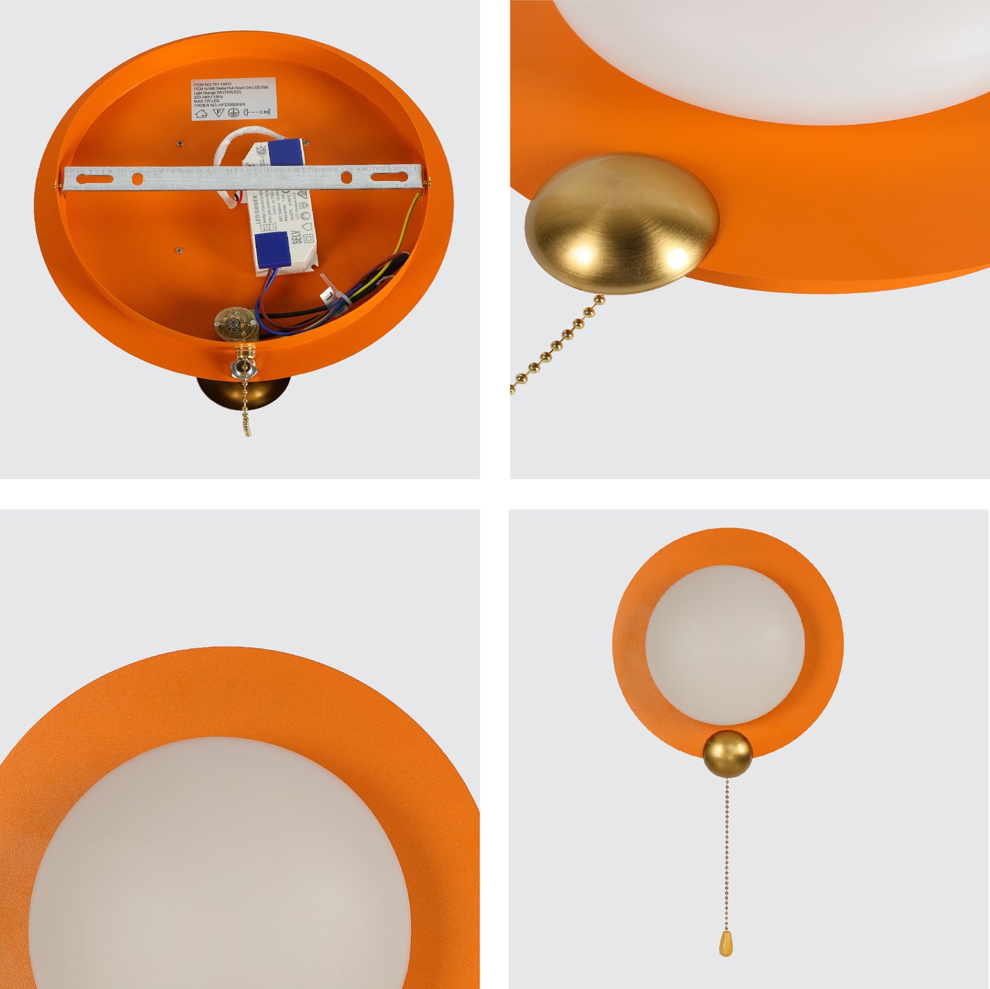 Stellar Modern Pull-Down Switch LED Wall Light