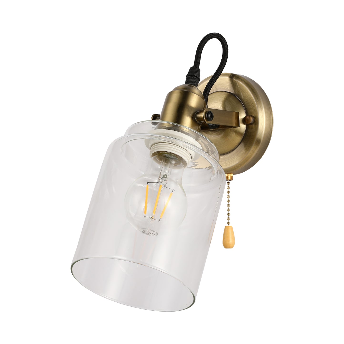 Wall Lamp Antique Wall Lampss Wall Light Clear Glass E27 Max60W (TEKLED)
