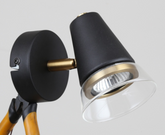 WALL LAMP 68744/1W BLACK+BRASS GU10X1 (TEKLED)