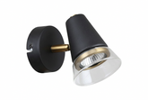 WALL LAMP 68744/1W BLACK+BRASS GU10X1 (TEKLED)
