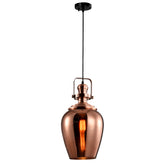 Chandelier 6576-1CP E27 COPPER GLASS+GB METAL