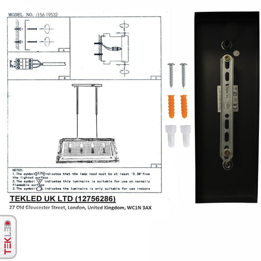 Chandelier 8671-4 4*E27 BK METAL (TEKAVIZE)