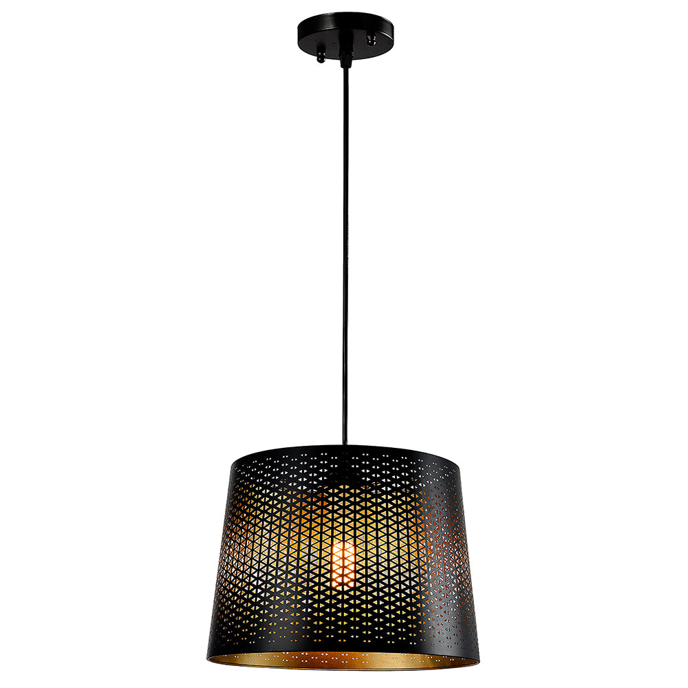 Chandelier 8613-1BK E27 BK+GD (TEKAVIZE)