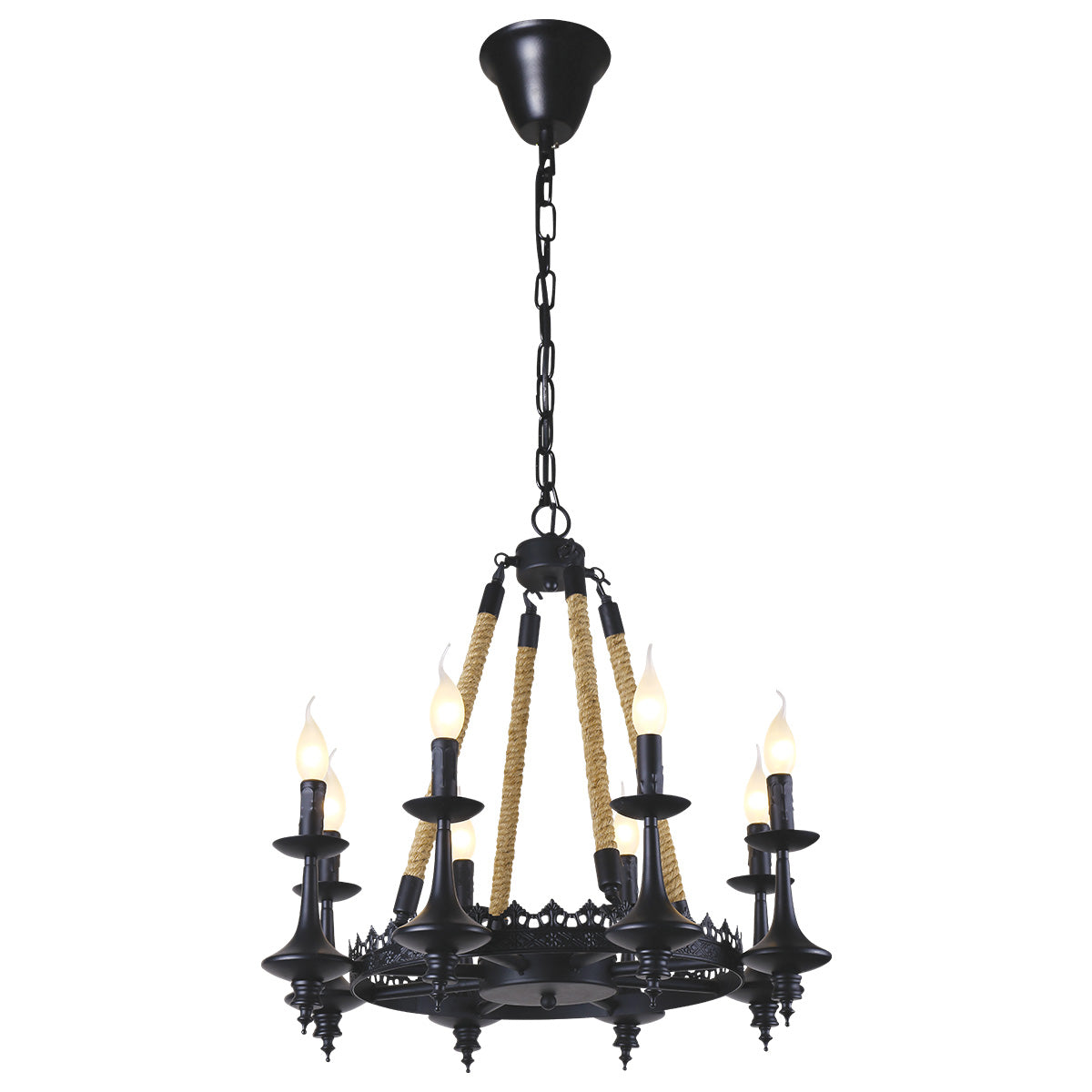 Chandelier 8809-D8 8xE14 40W BLACK NEW (ASYA-AVIZE)