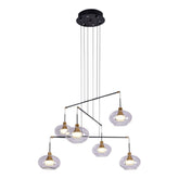 Chandelier LED 7015-6 6x8W 3500K BLACK (TEKAVIZE)