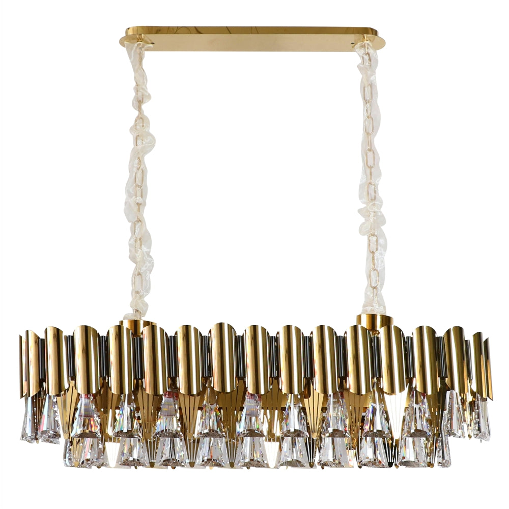 Chandelier 8654D 12xE14 GOLD L1000xW350xH430 (TEKAVIZE)