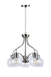 Harmony Pendant Ceiling Chandelier Light Chrome D540xH410 E27x5 (TEKLED)