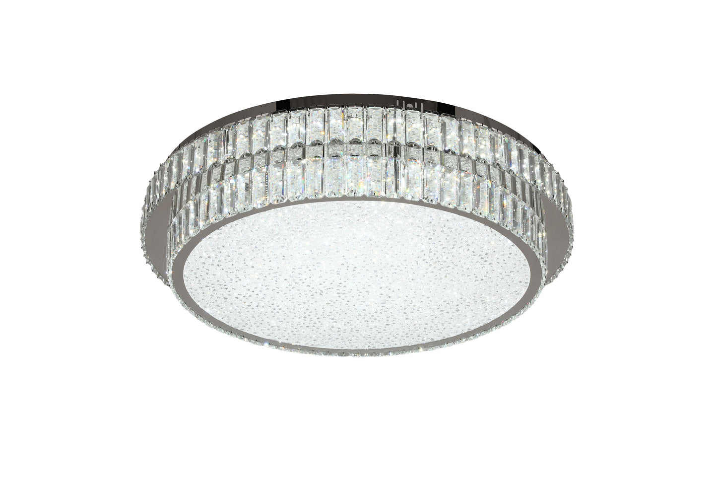 CRYSTAL CHROME CEILING LIGHT XD995 D800MM 3 COLOUR (TEKLED)