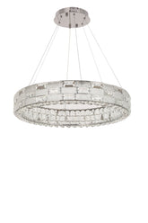 CRYSTAL CHROME CEILING CHANDELIER LIGHT CB701 D600MM 3 COLOUR (TEKLED)
