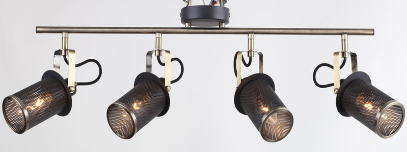CEILING LAMP 80032/4 BLACK+ANTIQUE BRASS E14X4 (TEKLED)