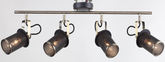 CEILING LAMP 80032/4 BLACK+ANTIQUE BRASS E14X4 (TEKLED)