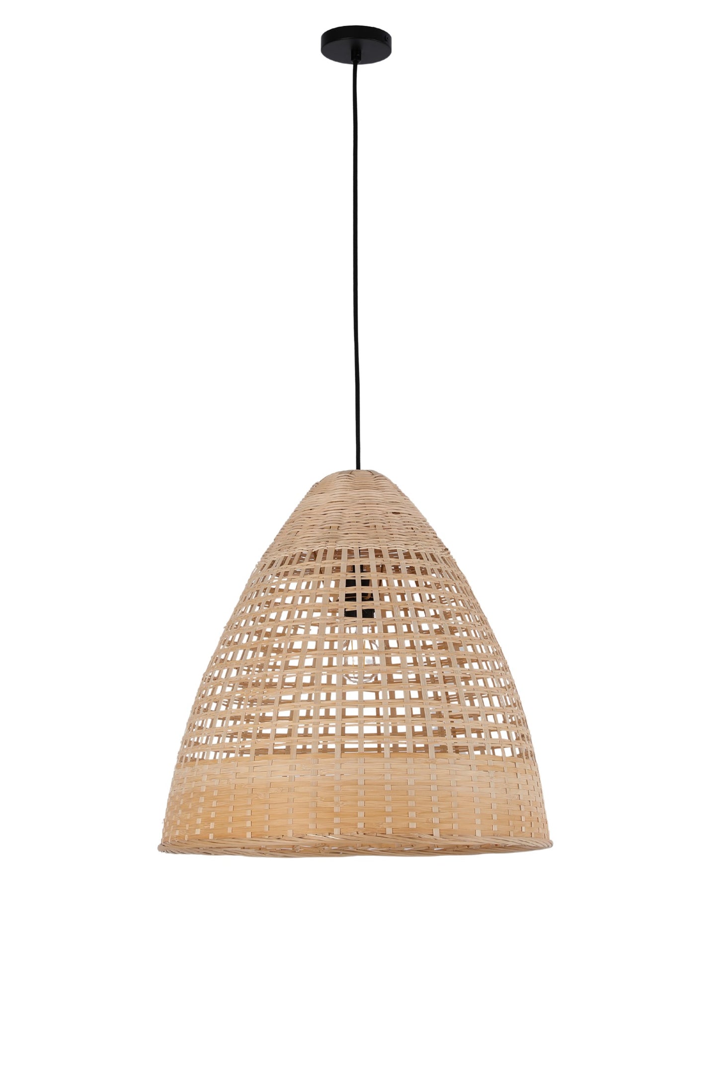 CHANDELIER HX2717 1XE27 BAMBOO LAMPSHADE (TEKLED)