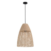 CHANDELIER HX1026 1XE27 RATTAN LAMPSHADE (TEKLED)