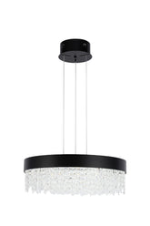 CRYSTAL CHANDELIER LIGHT Q3607 3CCT BLACK D600MM (TEKLED)