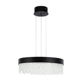 CRYSTAL CHANDELIER LIGHT Q3607 3CCT BLACK D600MM (TEKLED)