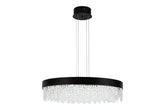 CRYSTAL CHANDELIER LIGHT Q3607 3CCT BLACK D800MM (TEKLED)