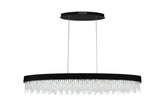 CRYSTAL CHANDELIER LIGHT Q3607 3CCT BLACK L1200*W200MM (TEKLED)